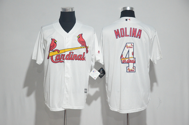 2017 MLB St. Louis Cardinals #4 Molina White Fashion Edition Jerseys->->MLB Jersey